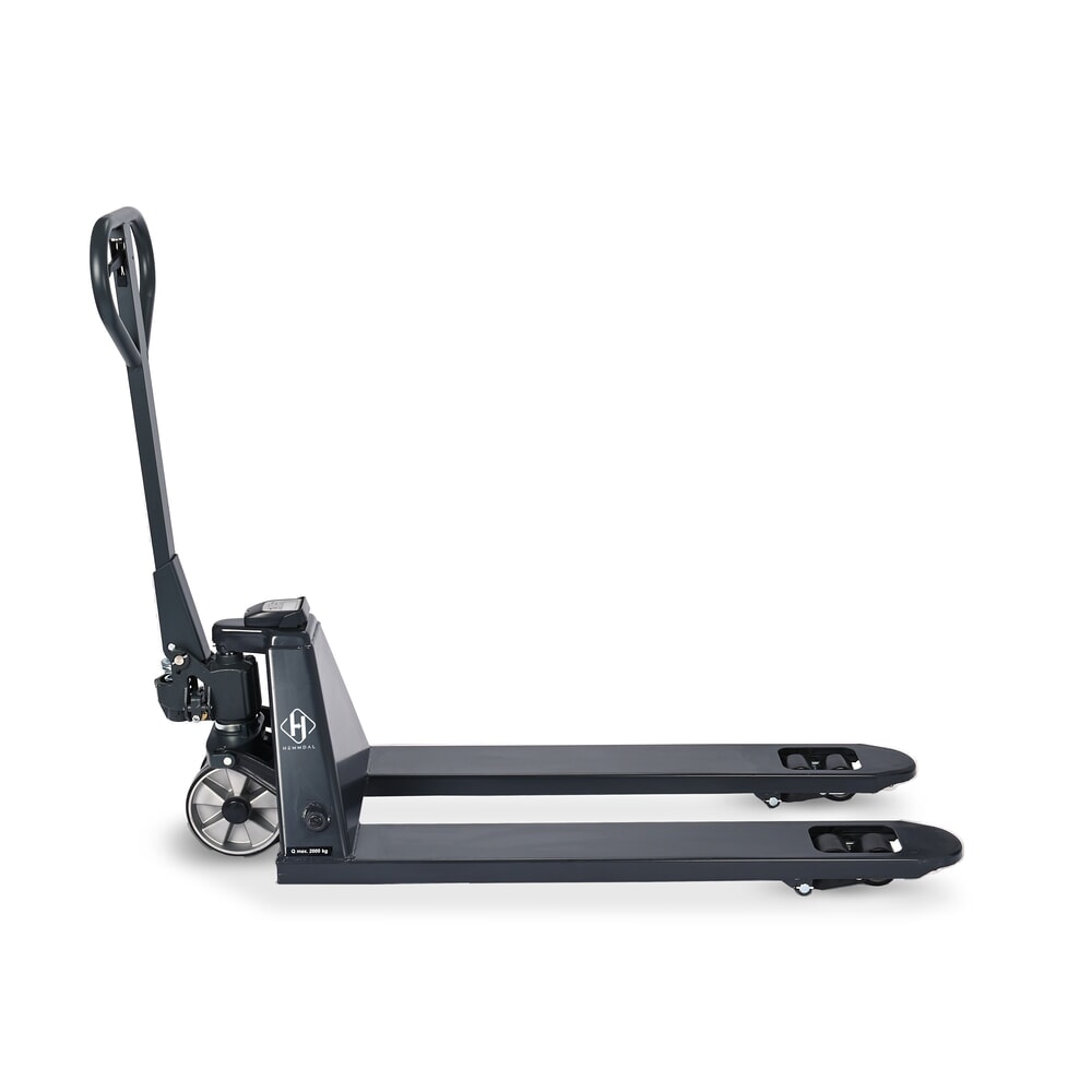 Číslo obrázku produktu 6: Paletový vozík s váhou HEMMDAL PTM 2.0 Scale, měření v krocích po 5 kg, nosnost 2000 kg, tandemová kolečka