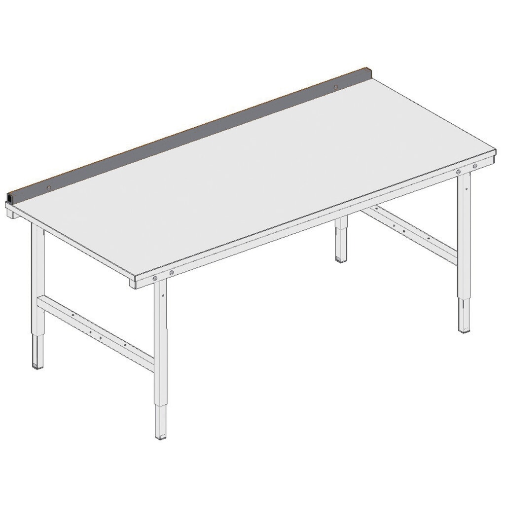 Panel zadní stěny pro systém balicích stolů Rocholz, VxŠxH 40 x 2000 x 40 mm Číslo obrázku produktu 2: Panel zadní stěny pro systém balicích stolů Rocholz, VxŠxH 40 x 2000 x 40 mm