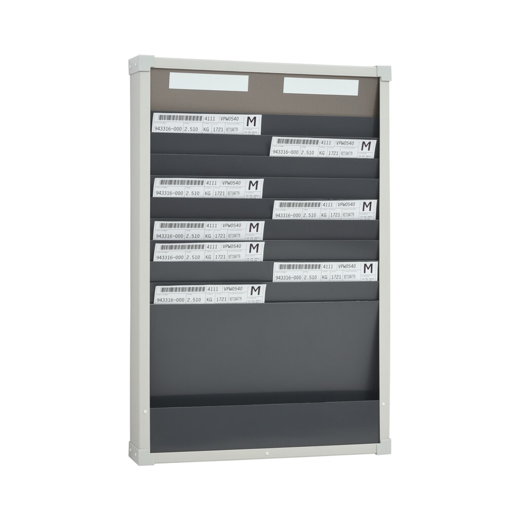 Obrázek produktu: Panel plánovače s kartami, 2 řady, 10 přihrádek, V×Š 750 × 490 mm