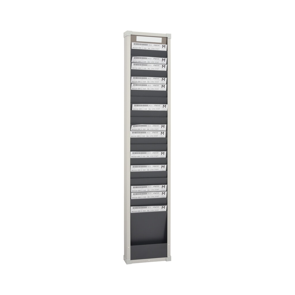 Obrázek produktu: Panel plánovače s kartami, 1 řada, 25 přihrádek, V×Š 1 350 × 260 mm