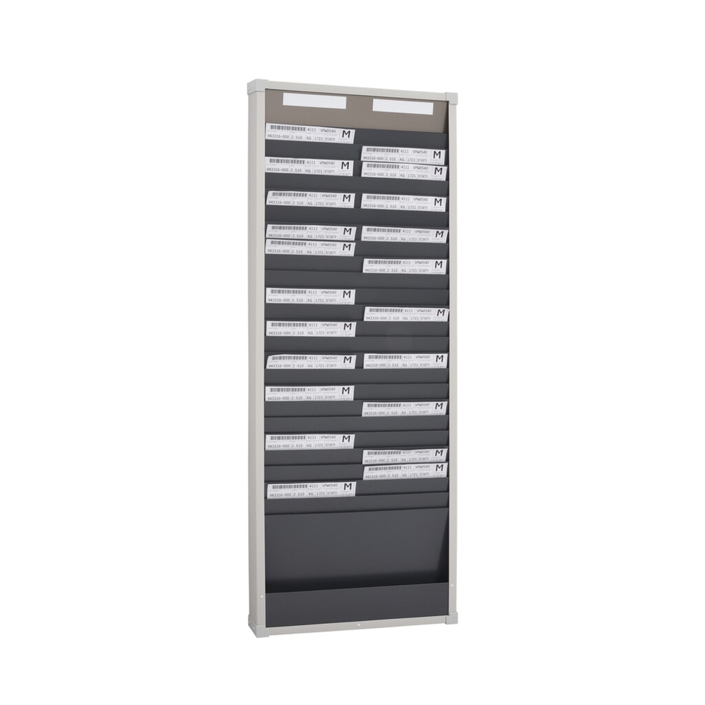 Obrázek produktu: Panel plánovače s kartami, 2 řady, 25 přihrádek, V×Š 1 350 × 490 mm