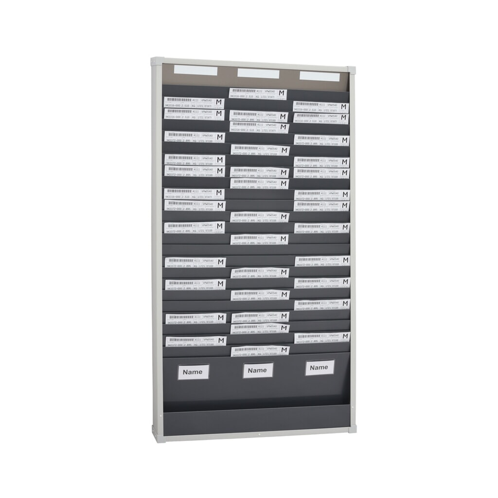 Obrázek produktu: Panel plánovače s kartami, 3 řady, 25 přihrádek, V×Š 1 350 × 720 mm