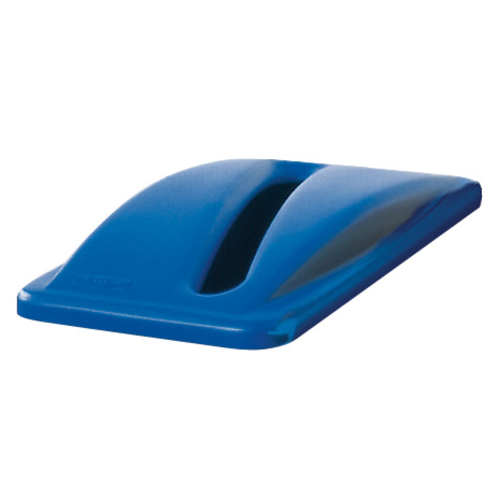 Plastové víko pro odpadkový koš Rubbermaid® Slim Jim®, 60 a 87 litrů, vhazovací otvor na papír, modrá Obrázek produktu: Plastové víko pro odpadkový koš Rubbermaid® Slim Jim®, 60 a 87 litrů, vhazovací otvor na papír, modrá