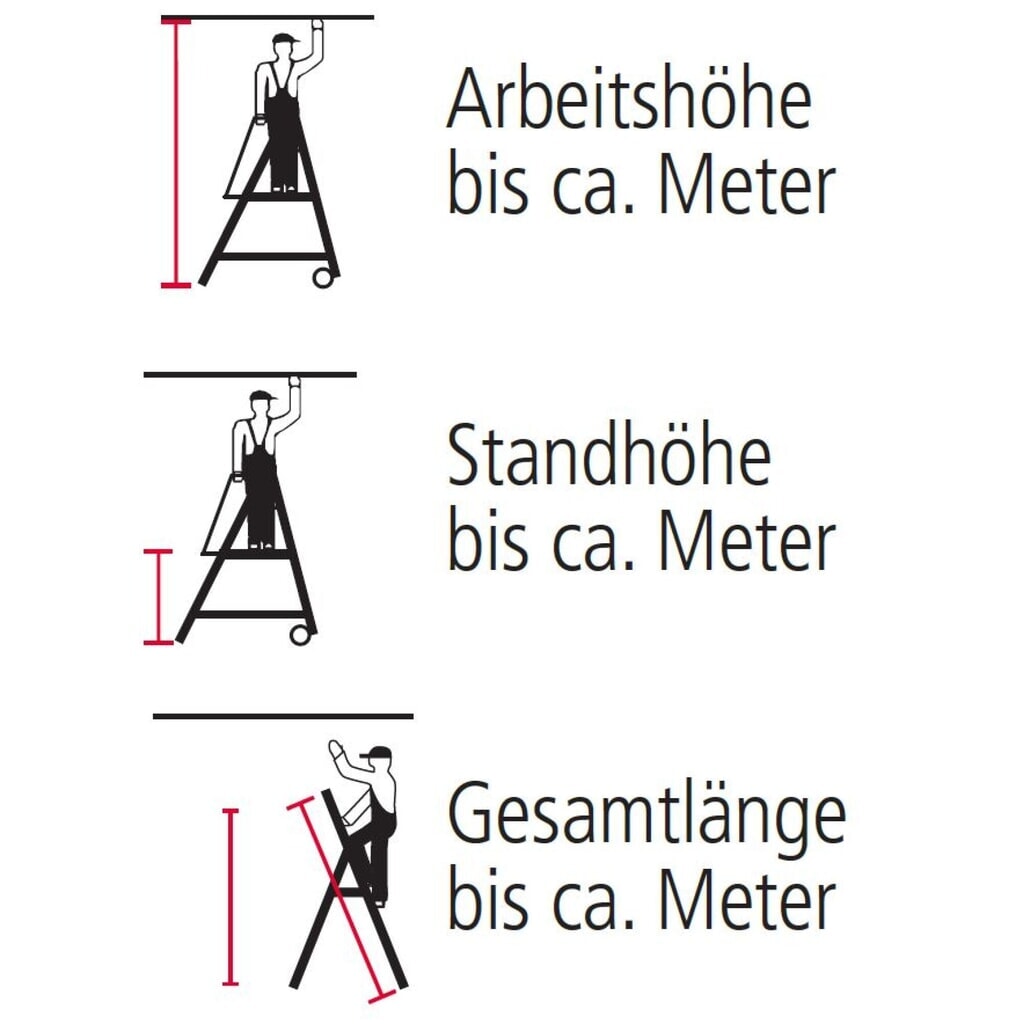 Číslo obrázku produktu 3: Plošinový žebřík KRAUSE® Vario, zátěž 20 kg, výška při postavení 1,10 m