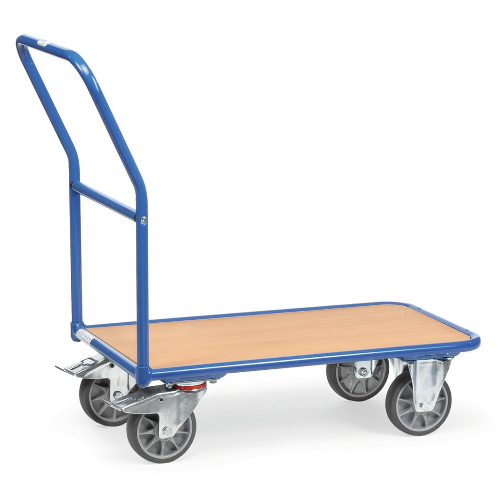 Obrázek produktu: Plošinový vozík fetra®, s dřevěnou ložnou plochou ŠxH 700 x 1 000 mm, nosnost 400 kg