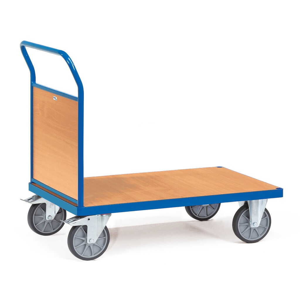 Plošinový vozík fetra®, s dřevěným čelem, ložná plocha ŠxH 500 × 850 mm Obrázek produktu: Plošinový vozík fetra®, s dřevěným čelem, ložná plocha ŠxH 500 × 850 mm