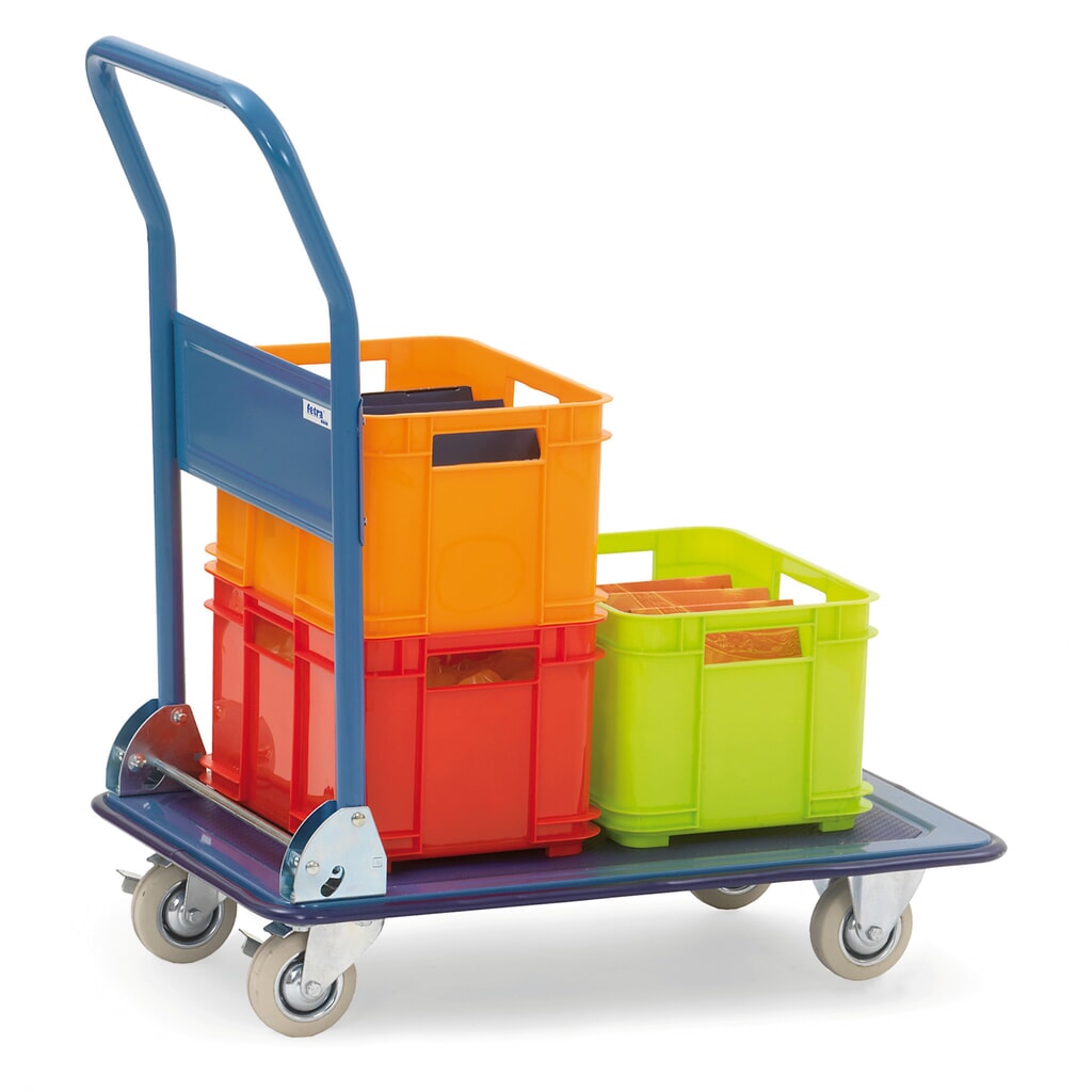 Plošinový vozík fetra® s ocelovou plošinou 750 x 480 mm, nosnost 150 kg Číslo obrázku produktu 2: Plošinový vozík fetra® s ocelovou plošinou 750 x 480 mm, nosnost 150 kg