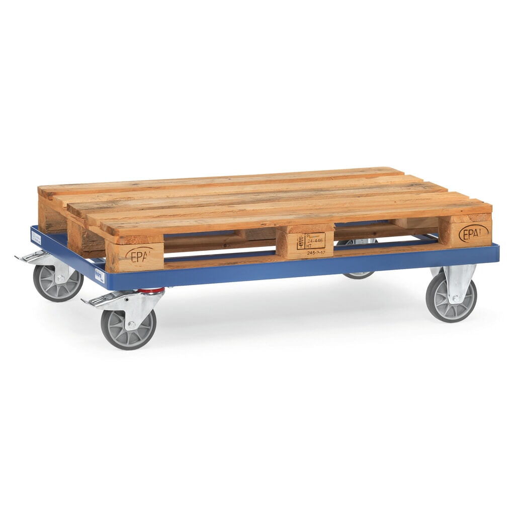 Přepravní podvozek fetra®, nosnost 500 kg, pro palety 1200 x 800 mm, pneumatiky TPE Číslo obrázku produktu 2: Přepravní podvozek fetra®, nosnost 500 kg, pro palety 1200 x 800 mm, pneumatiky TPE