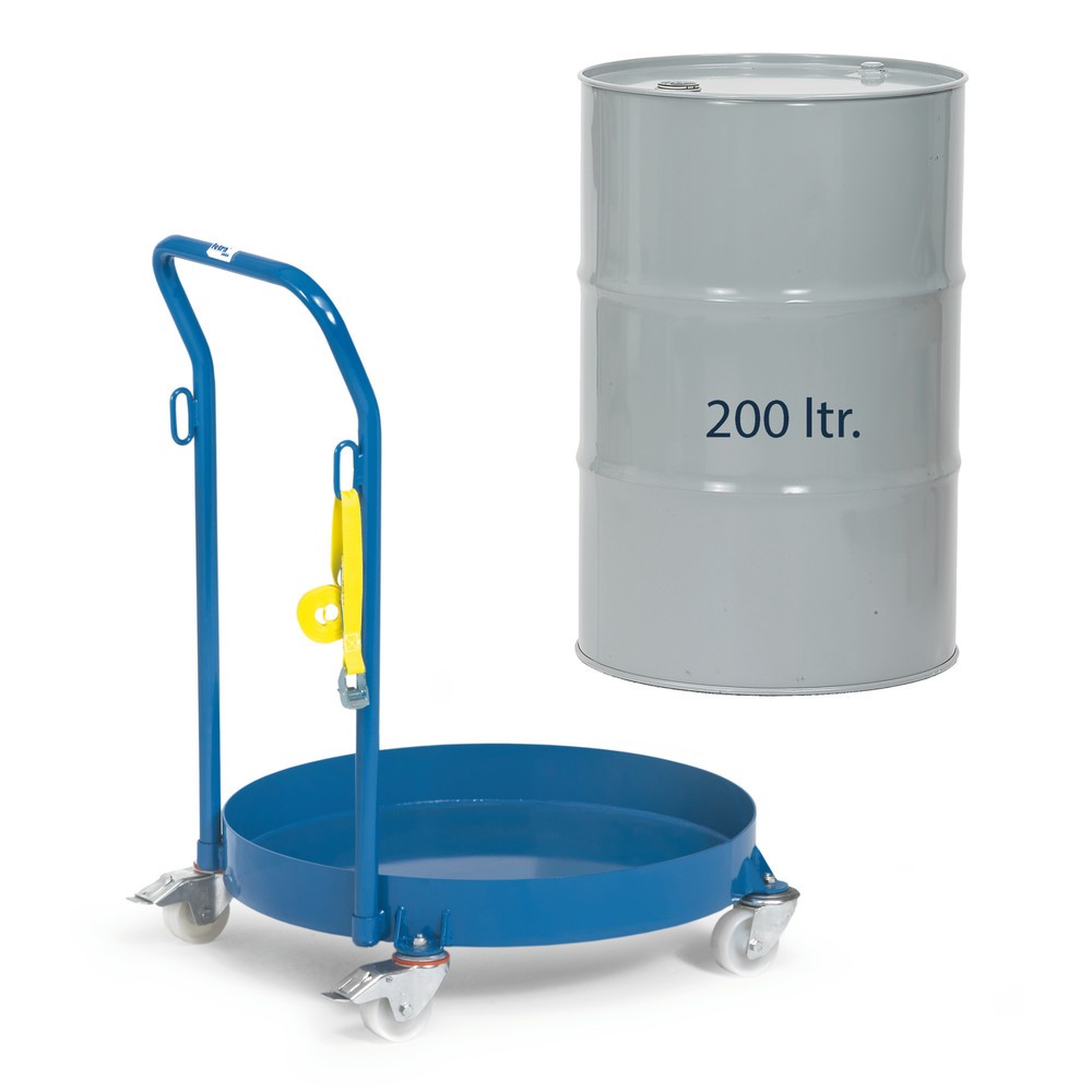 Číslo obrázku produktu 2: Podvozek pod sud fetra®, nosnost 250 kg, uzavřené dno, posuvné madlo