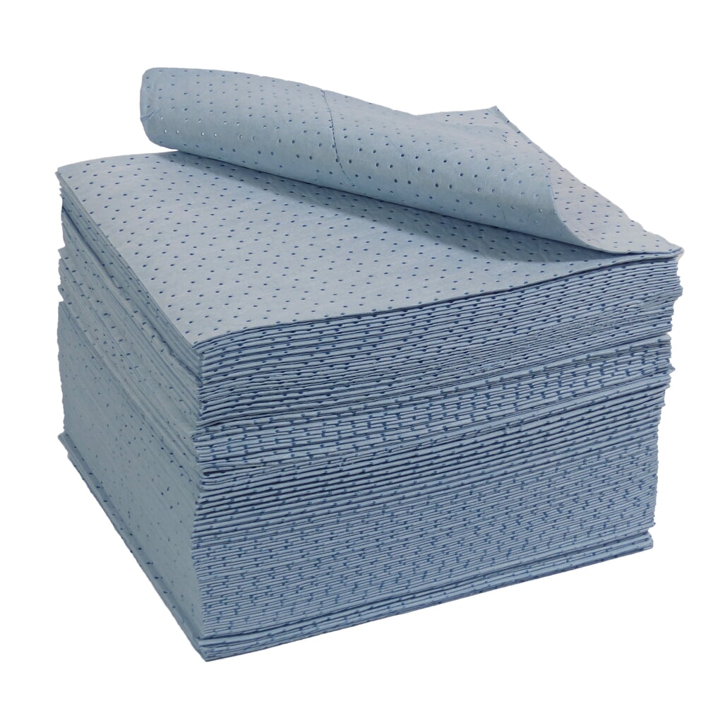 Pojivová netkaná textilie SM Heavyweight, 100 utěrek, 2vrstevná, dך 400 × 500 mm, olej, modrá Obrázek produktu: Pojivová netkaná textilie SM Heavyweight, 100 utěrek, 2vrstevná, dך 400 × 500 mm, olej, modrá