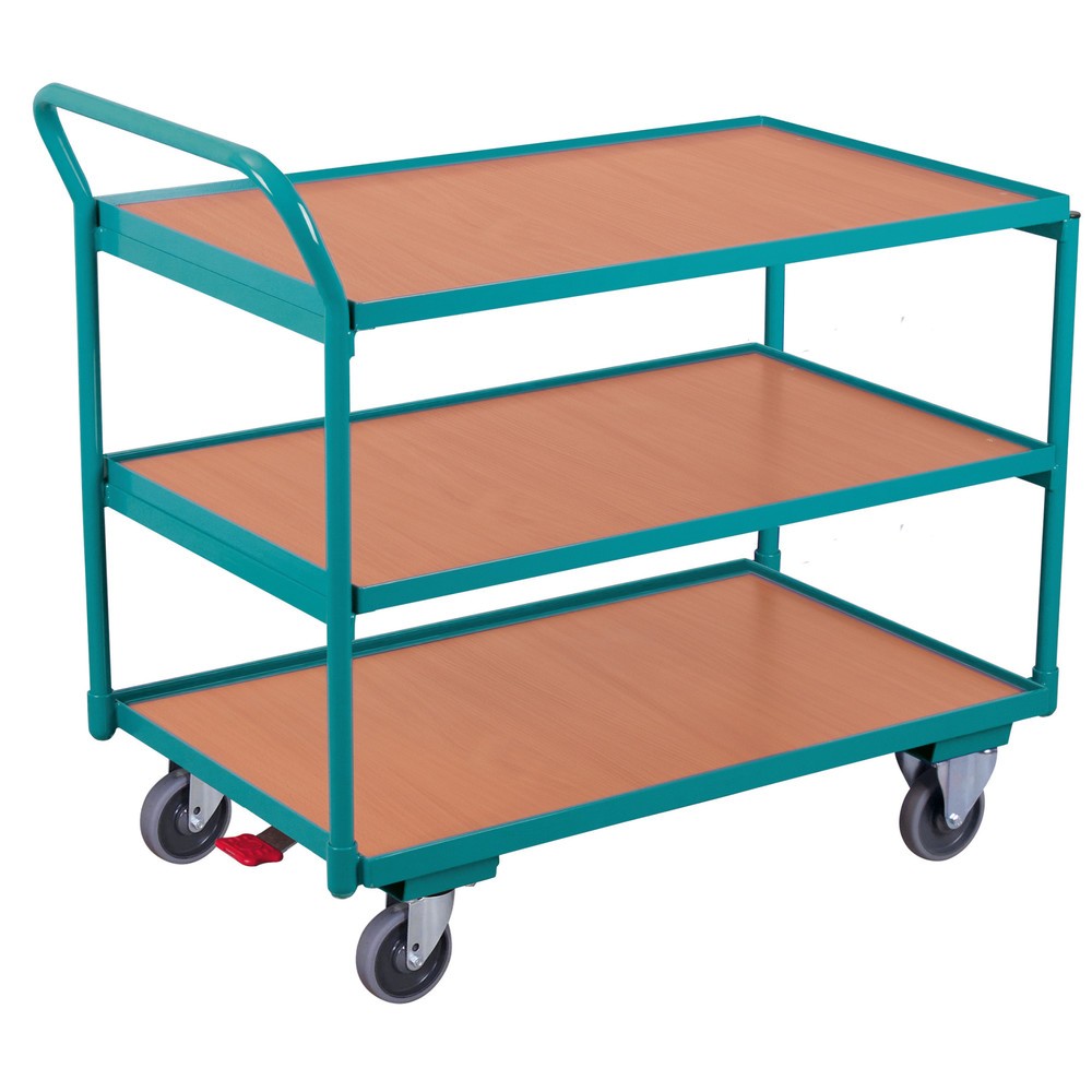 Číslo obrázku produktu 1: Pojízdný stolek Ameise®, svislé madlo, 3 patra à 1000 x 600 mm
