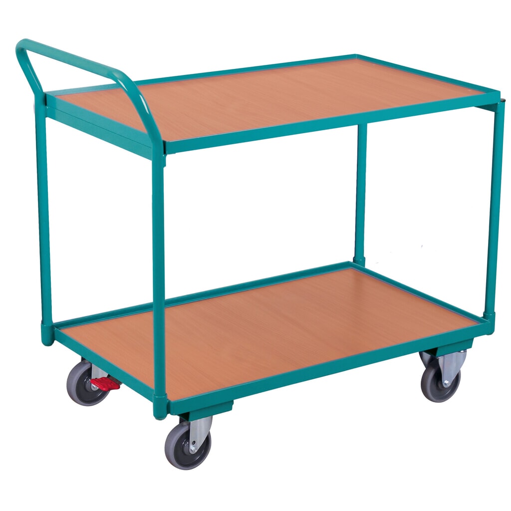 Obrázek produktu: Pojízdný stolek Ameise®, svislé madlo, 2 patra à 850 x 500 mm