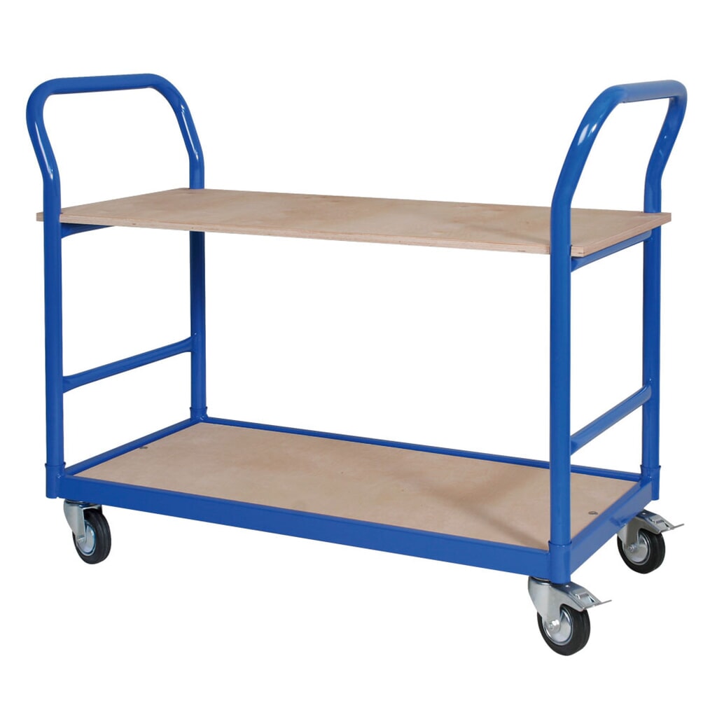 Pojízdný stolek BASIC, oboustranné posuvné madlo, nosnost 250 kg, vך×h 890 × 500 × 1 140 mm Obrázek produktu: Pojízdný stolek BASIC, oboustranné posuvné madlo, nosnost 250 kg, vך×h 890 × 500 × 1 140 mm
