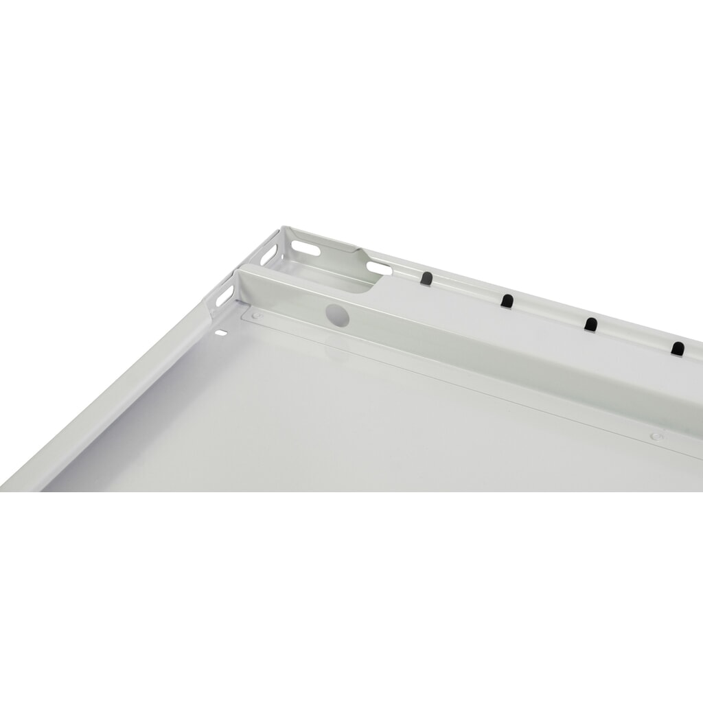 Police MULTIplus150 pro policový regál SCHULTE, nosnost police 150 kg, ŠxH 1 000 x 500 mm, šeď světlá Číslo obrázku produktu 3: Police MULTIplus150 pro policový regál SCHULTE, nosnost police 150 kg, ŠxH 1 000 x 500 mm, šeď světlá