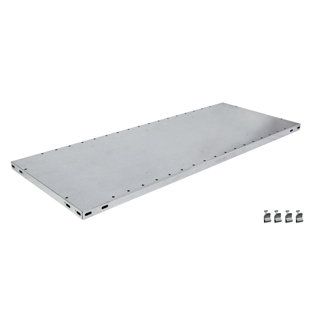 Police pro policový regál SCHULTE, zasouvací systém, nosnost police 150 kg, pozinkovaná, ŠxH 1300 x 300 mm Obrázek produktu: Police pro policový regál SCHULTE, zasouvací systém, nosnost police 150 kg, pozinkovaná, ŠxH 1300 x 300 mm