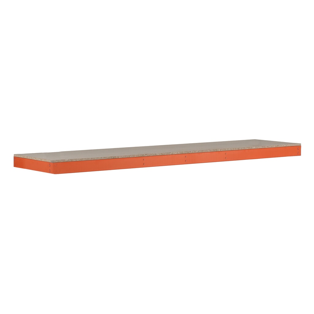 Číslo obrázku produktu 1: Police pro široký regál SCHULTE, s dřevotřískovými deskami, š × h 1536 × 469 mm, oranžový