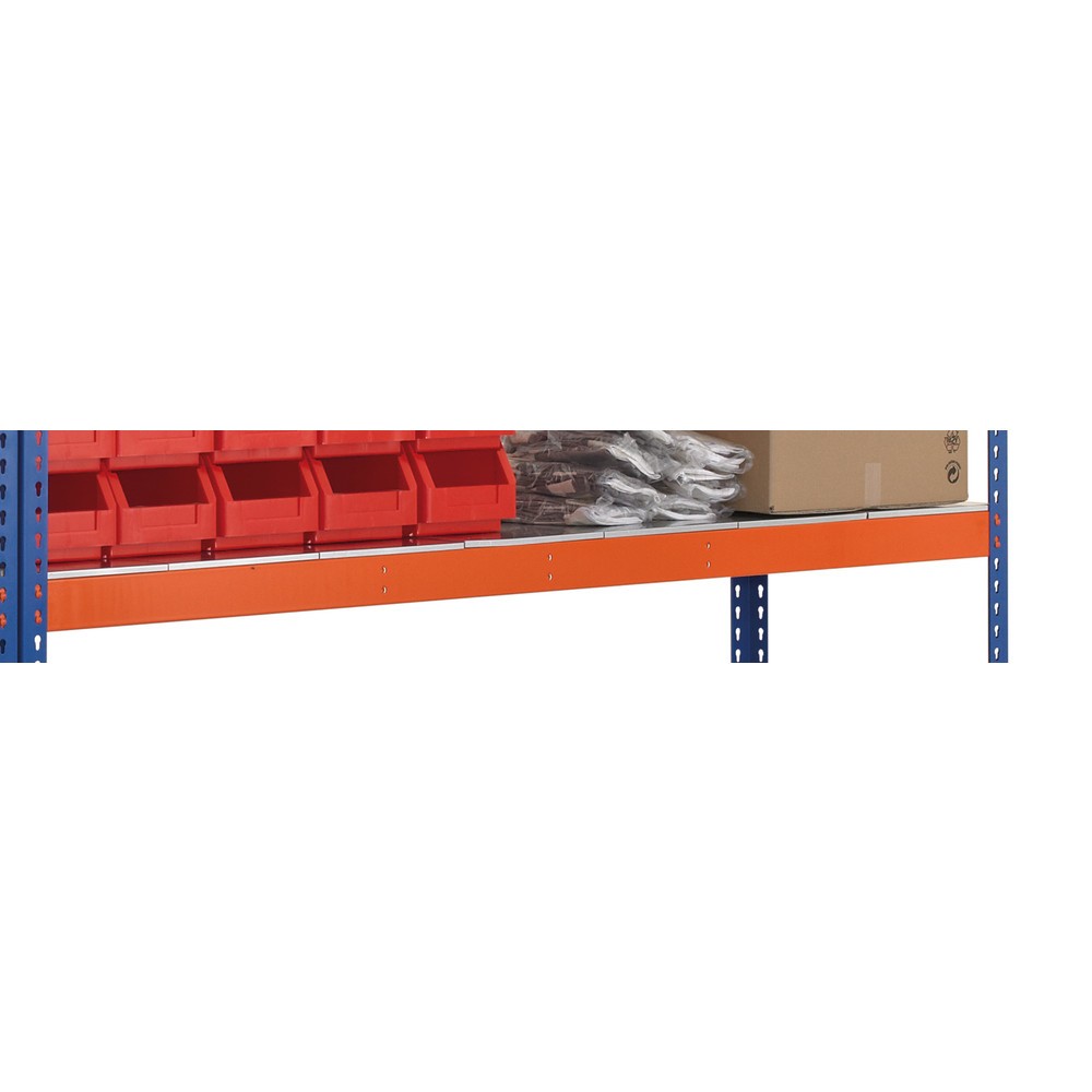 Číslo obrázku produktu 2: Police pro široký regál SCHULTE, s ocelovými panely, š × h 1536 x 621 mm, oranžový