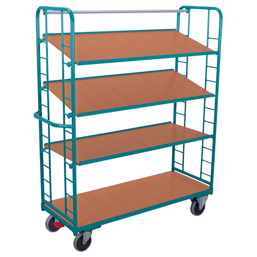 police vozík Ameise®, 3 variabilní dřevěné podlahy každý 1 615 x 635 mm Obrázek produktu: police vozík Ameise®, 3 variabilní dřevěné podlahy každý 1 615 x 635 mm