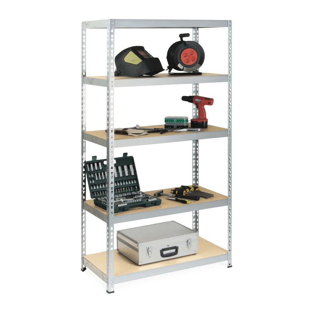 Obrázek produktu: Policový regál BASIC, nosnost police 175 kg, pozinkovaný, VxŠxH 1800 x 920 x 460 mm