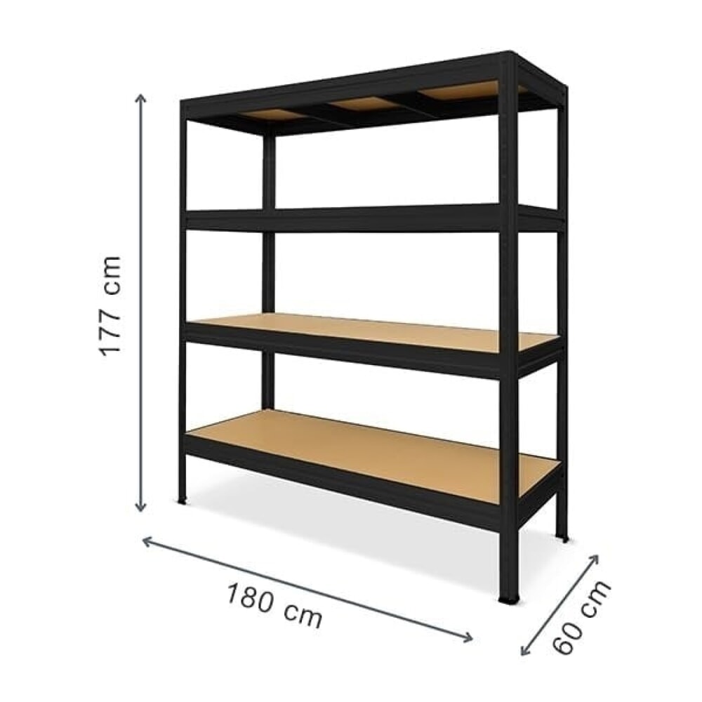 Číslo obrázku produktu 2: Policový regál Steinbock®, typ L, nosnost police 375 kg, VxŠxH 1770 x 1600 x 600 mm