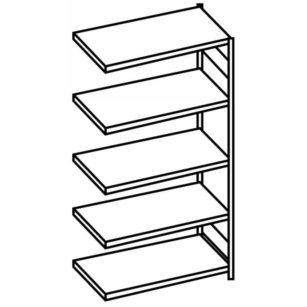 Číslo obrázku produktu 3: Policový regál, AF, s dřevotřískovými deskami, zatížení 235 kg, pozinkovaný, VxŠxH 2 000 x 1 000 x 600 mm