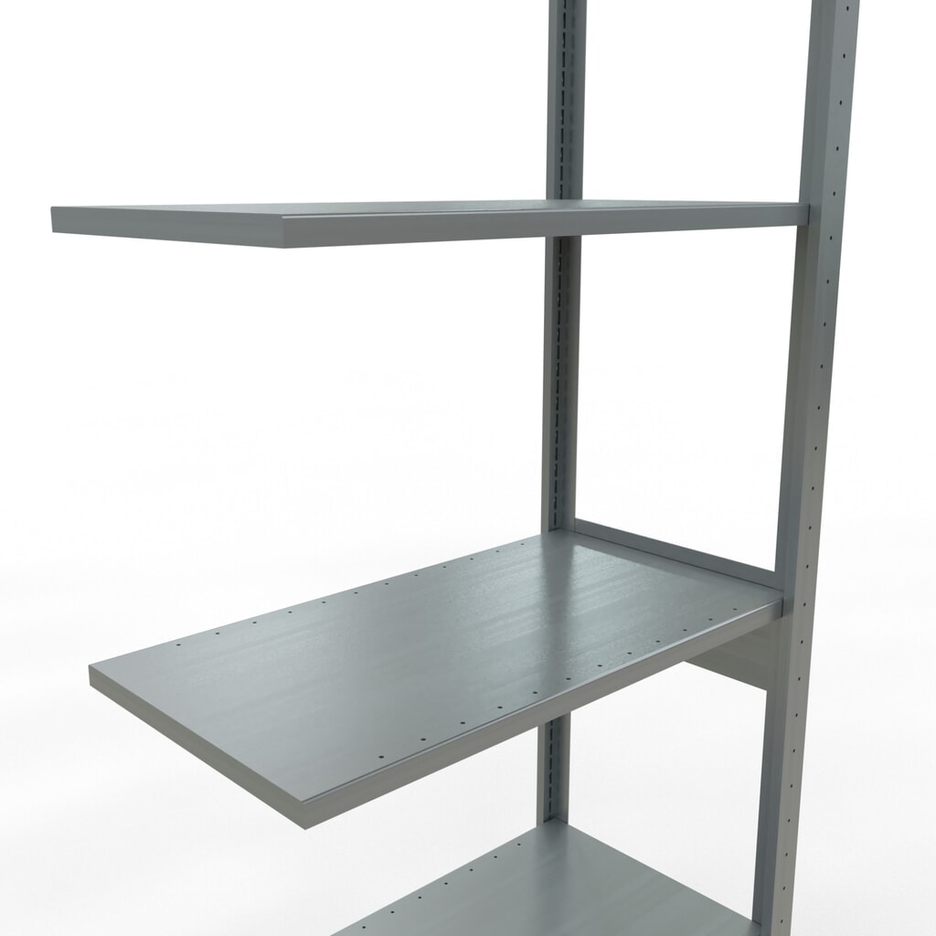Policový regál SCHULTE, montáž zasouváním, přídavné pole, nosnost police 150 kg, pozinkovaný, VxŠxH 2500 x 750 x 400 mm Číslo obrázku produktu 4: Policový regál SCHULTE, montáž zasouváním, přídavné pole, nosnost police 150 kg, pozinkovaný, VxŠxH 2500 x 750 x 400 mm
