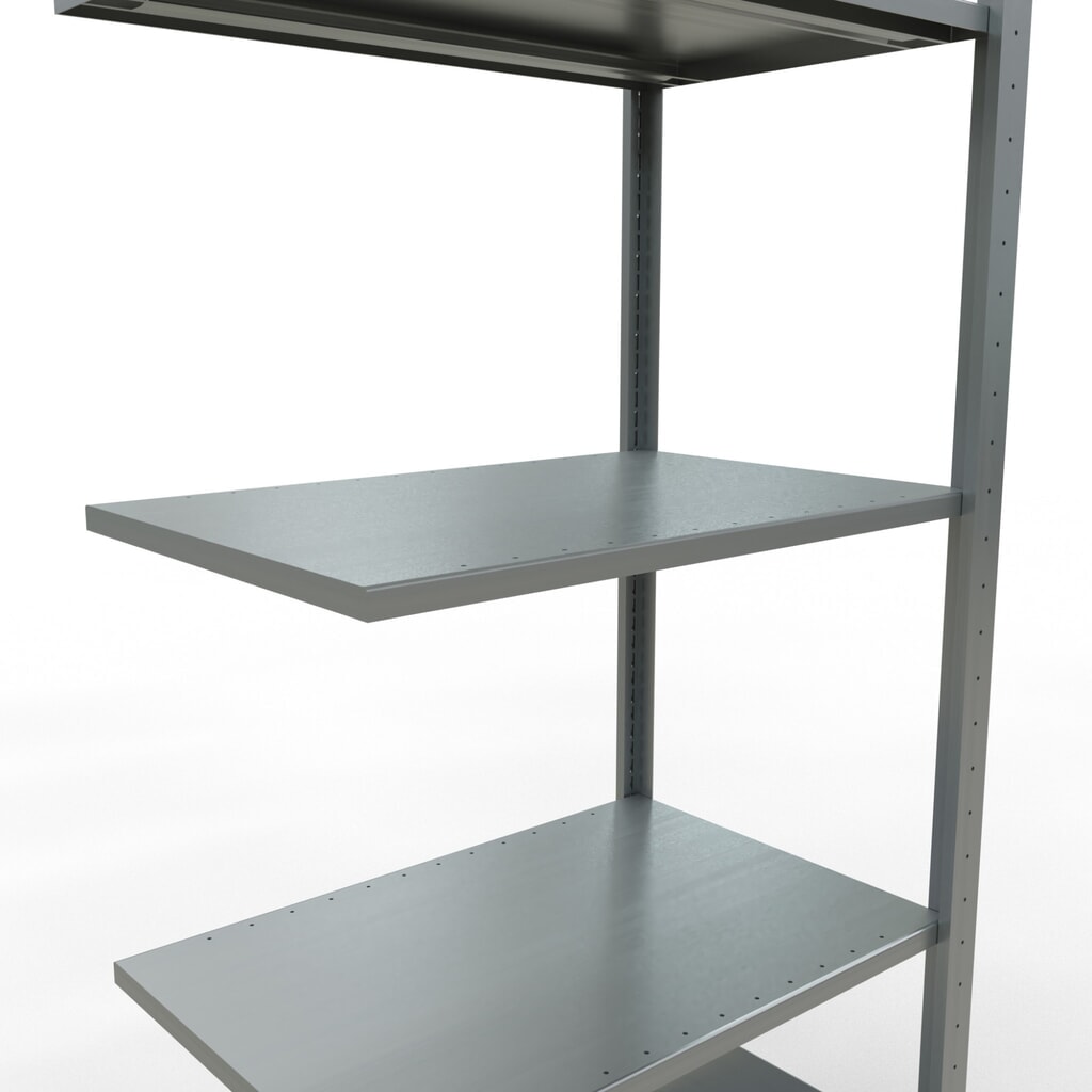 Číslo obrázku produktu 4: Policový regál SCHULTE, montáž zasouváním, přídavné pole, nosnost police 150 kg, pozinkovaný, VxŠxH 2000 x 750 x 500 mm