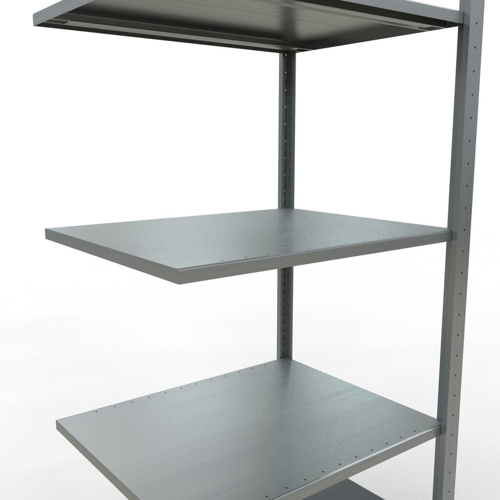 Číslo obrázku produktu 4: Policový regál SCHULTE, montáž zasouváním, přídavné pole, nosnost police 150 kg, pozinkovaný, VxŠxH 2000 x 750 x 600 mm