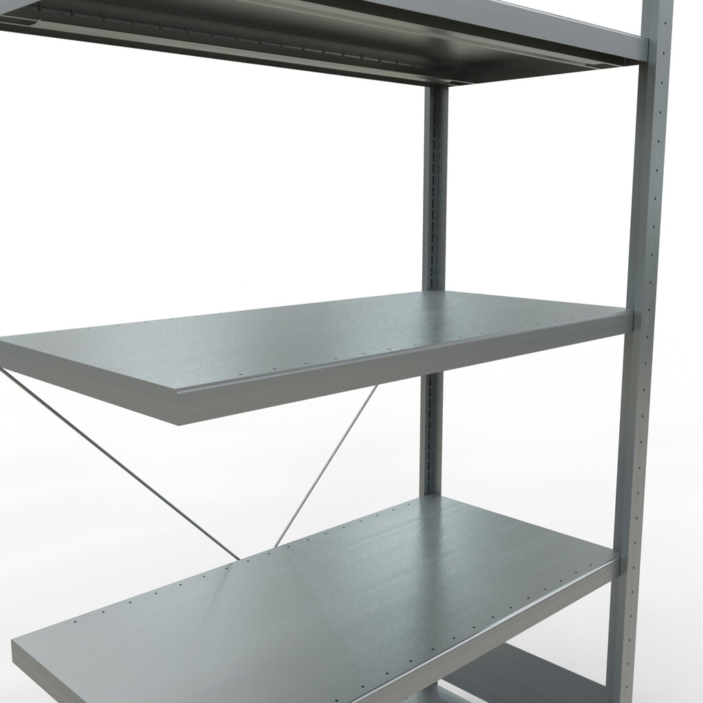 Policový regál SCHULTE, montáž zasouváním, přídavné pole, nosnost police 330 kg, pozinkovaný, VxŠxH 2000 x 1000 x 500 mm Číslo obrázku produktu 5: Policový regál SCHULTE, montáž zasouváním, přídavné pole, nosnost police 330 kg, pozinkovaný, VxŠxH 2000 x 1000 x 500 mm