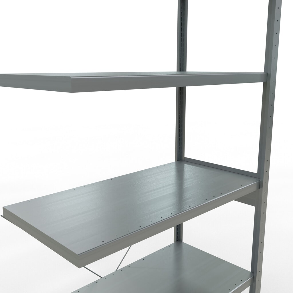 Policový regál SCHULTE, montáž zasouváním, přídavné pole, nosnost police 330 kg, pozinkovaný, VxŠxH 2500 x 1000 x 500 mm Číslo obrázku produktu 5: Policový regál SCHULTE, montáž zasouváním, přídavné pole, nosnost police 330 kg, pozinkovaný, VxŠxH 2500 x 1000 x 500 mm