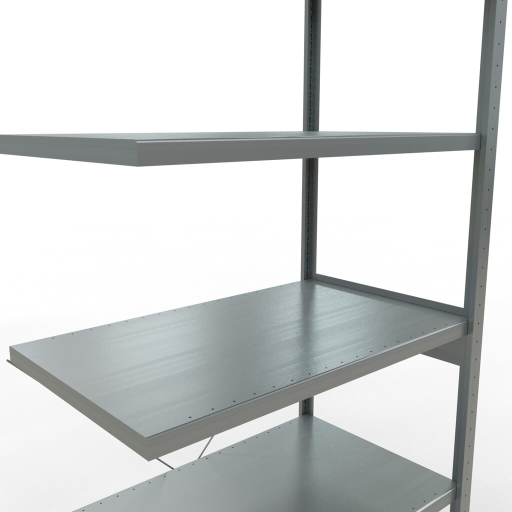 Policový regál SCHULTE, montáž zasouváním, přídavné pole, nosnost police 330 kg, pozinkovaný, VxŠxH 2500 x 1000 x 600 mm Číslo obrázku produktu 5: Policový regál SCHULTE, montáž zasouváním, přídavné pole, nosnost police 330 kg, pozinkovaný, VxŠxH 2500 x 1000 x 600 mm