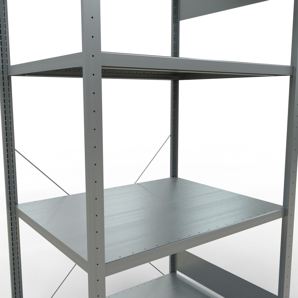 Číslo obrázku produktu 5: Policový regál SCHULTE, pozink, 5 polic z ocelového plechu, nosnost police 330 kg, VxŠxH 2000 x 1060 x 836 mm