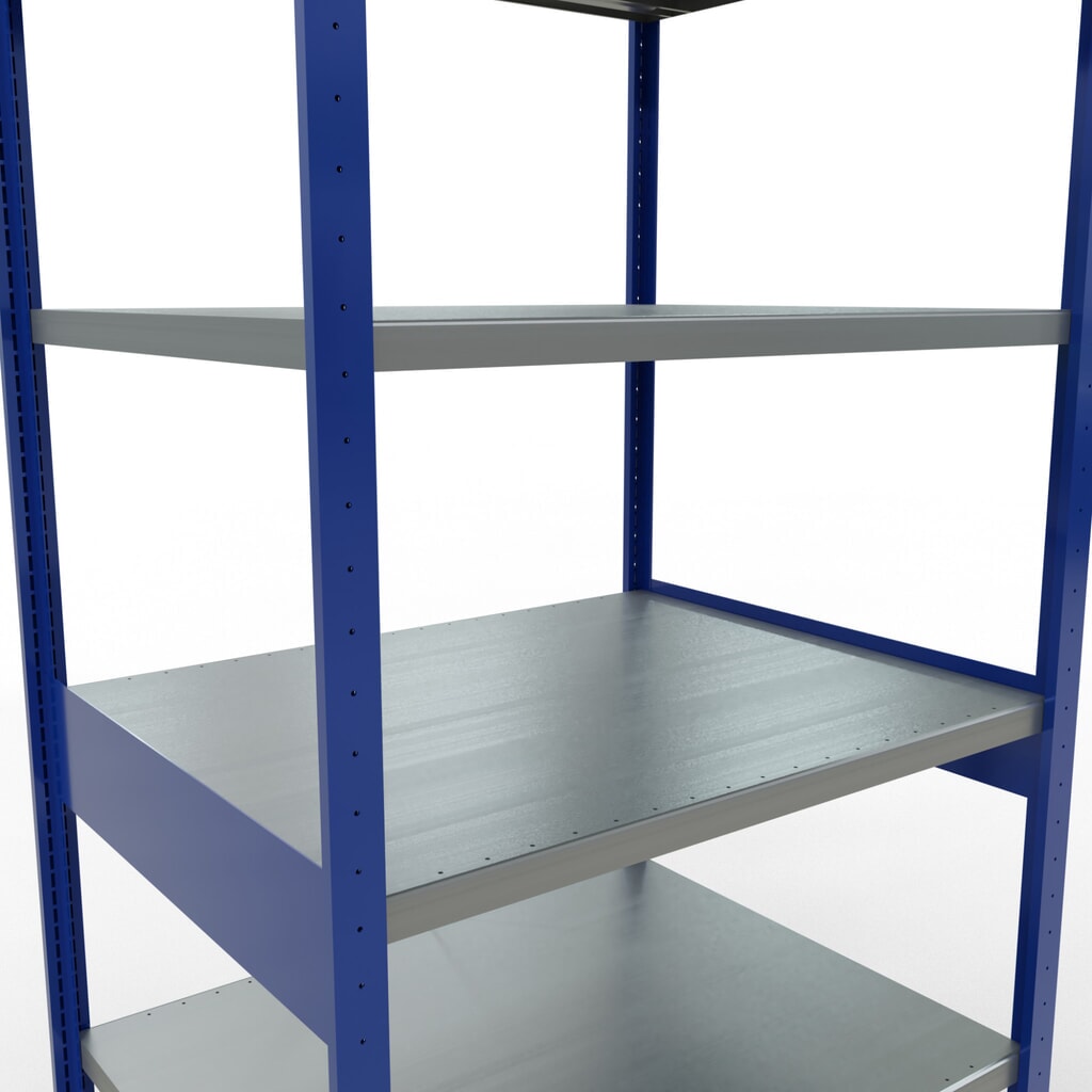 Číslo obrázku produktu 5: Policový regál SCHULTE, hořcová modř / pozink, nosnost police 330 kg, VxŠxH 2500 x 1 060 x 836 mm