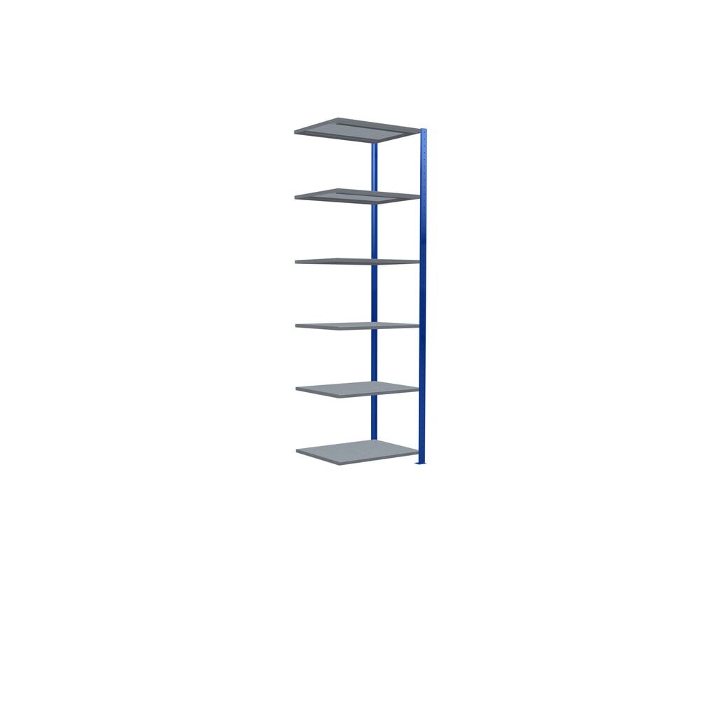 Číslo obrázku produktu 2: Policový regál SCHULTE, přídavné pole, hořcová modř/pozinkovaný, nosnost police 150 kg, VxŠxH 2500 x 750 x 600 mm