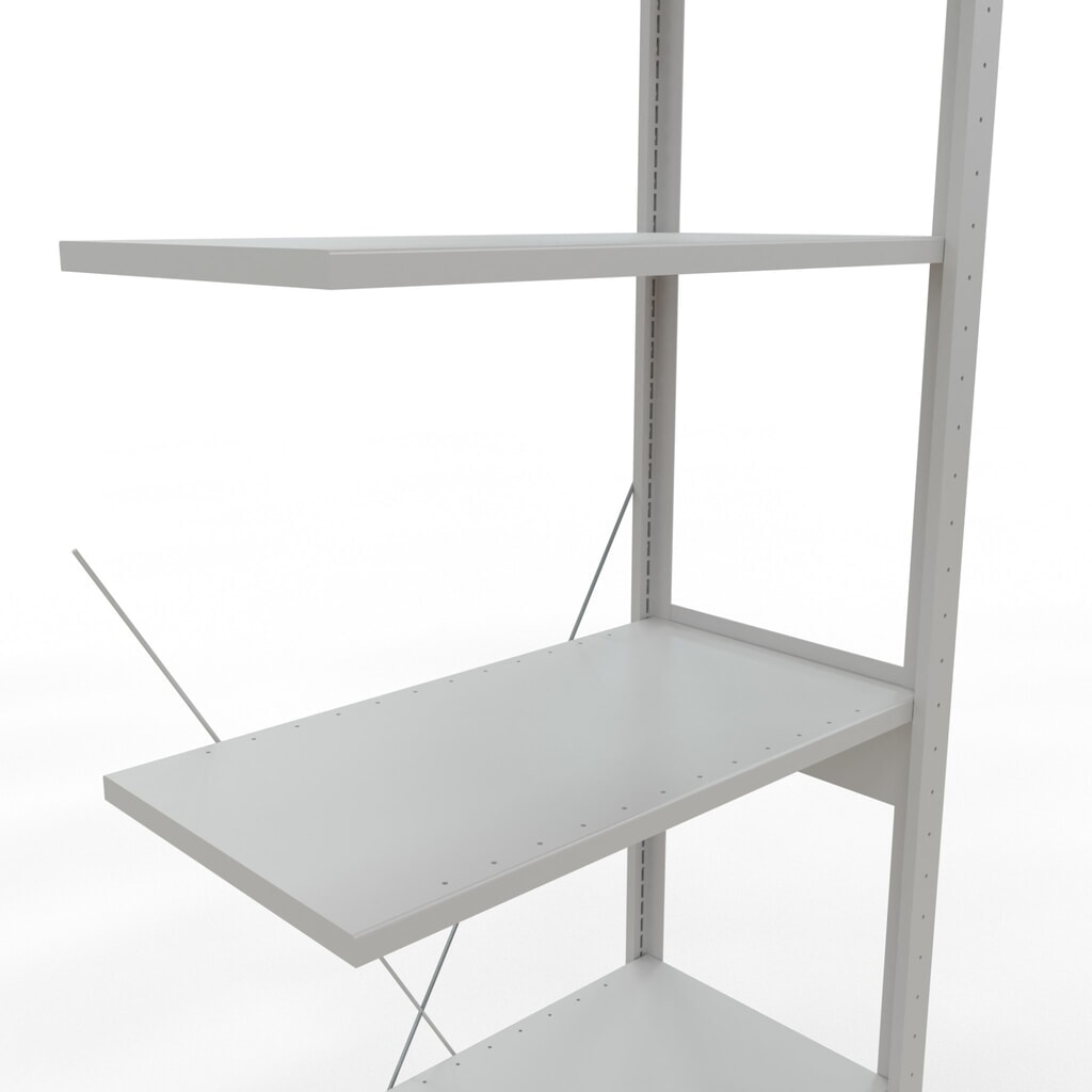 Policový regál SCHULTE, přídavné pole, nosnost police 150 kg, světle šedá, VxŠxH 2500 x 750 x 400 mm Číslo obrázku produktu 5: Policový regál SCHULTE, přídavné pole, nosnost police 150 kg, světle šedá, VxŠxH 2500 x 750 x 400 mm