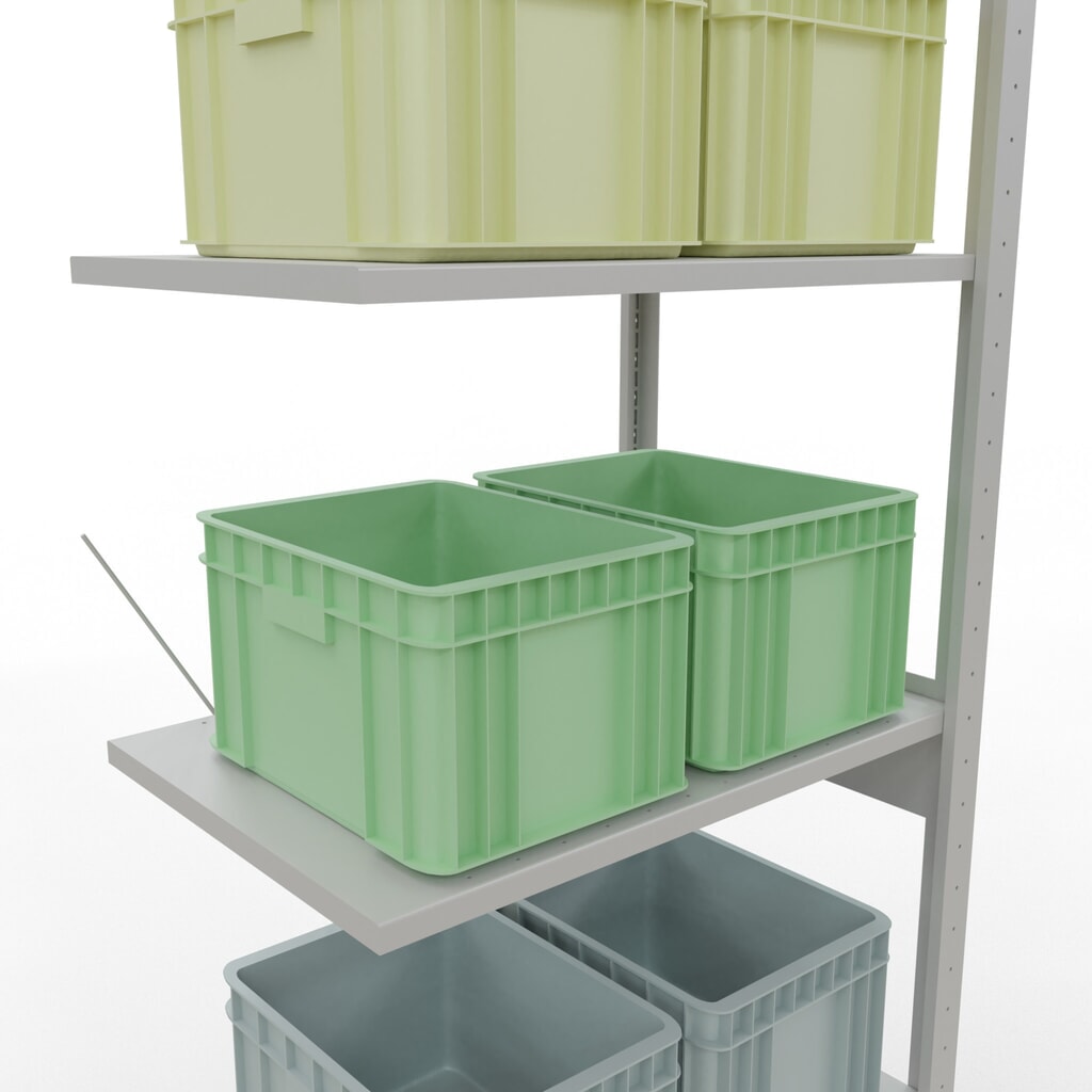Policový regál SCHULTE, přídavné pole, nosnost police 150 kg, světlá šedá, VxŠxH 2500 x 750 x 500 mm Číslo obrázku produktu 4: Policový regál SCHULTE, přídavné pole, nosnost police 150 kg, světlá šedá, VxŠxH 2500 x 750 x 500 mm