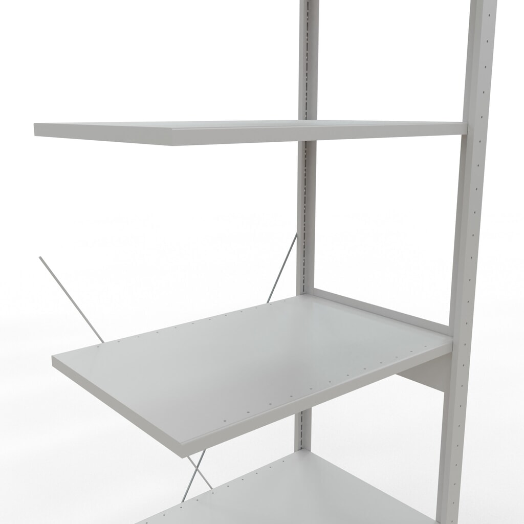 Policový regál SCHULTE, přídavné pole, nosnost police 150 kg, světlá šedá, VxŠxH 2500 x 750 x 500 mm Číslo obrázku produktu 5: Policový regál SCHULTE, přídavné pole, nosnost police 150 kg, světlá šedá, VxŠxH 2500 x 750 x 500 mm