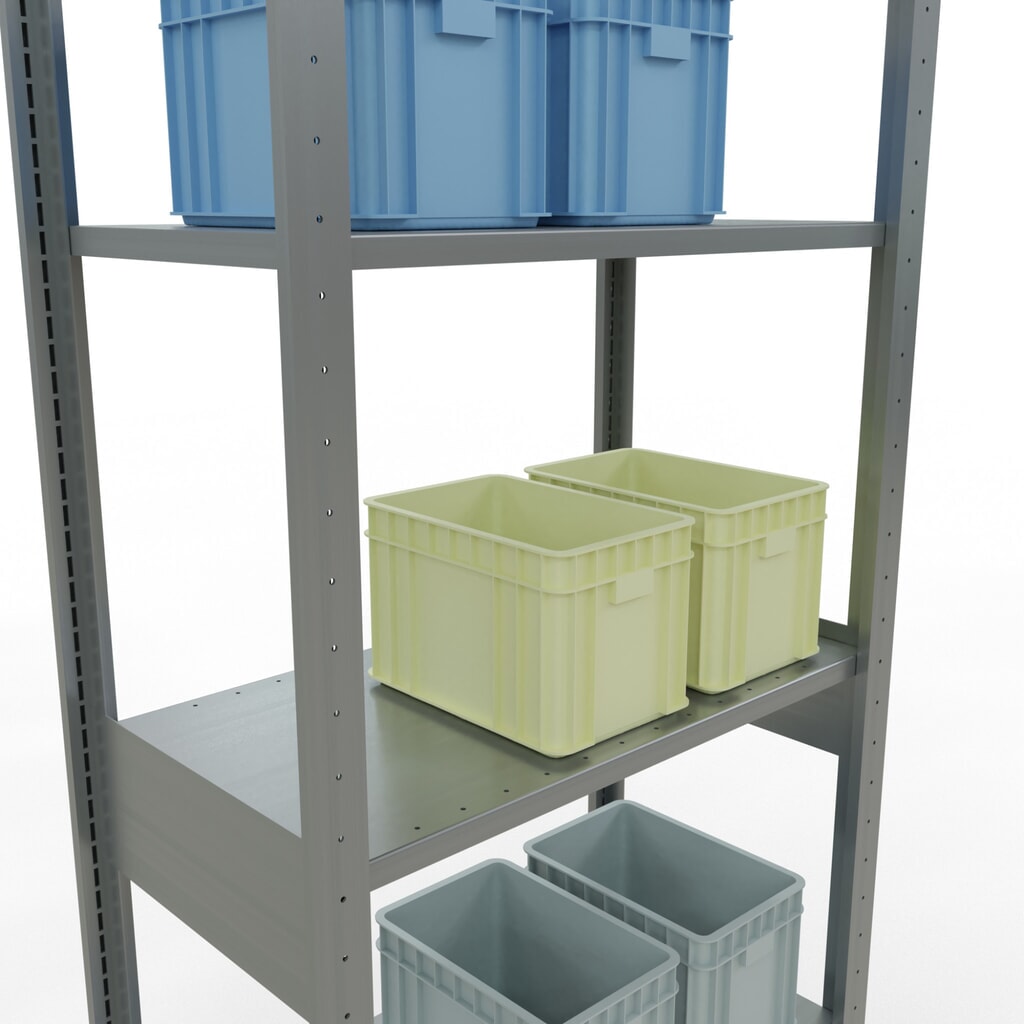 Číslo obrázku produktu 3: Policový regál SCHULTE, pozink, nosnost police 150 kg, VxŠxH 2500 x 810 x 436 mm