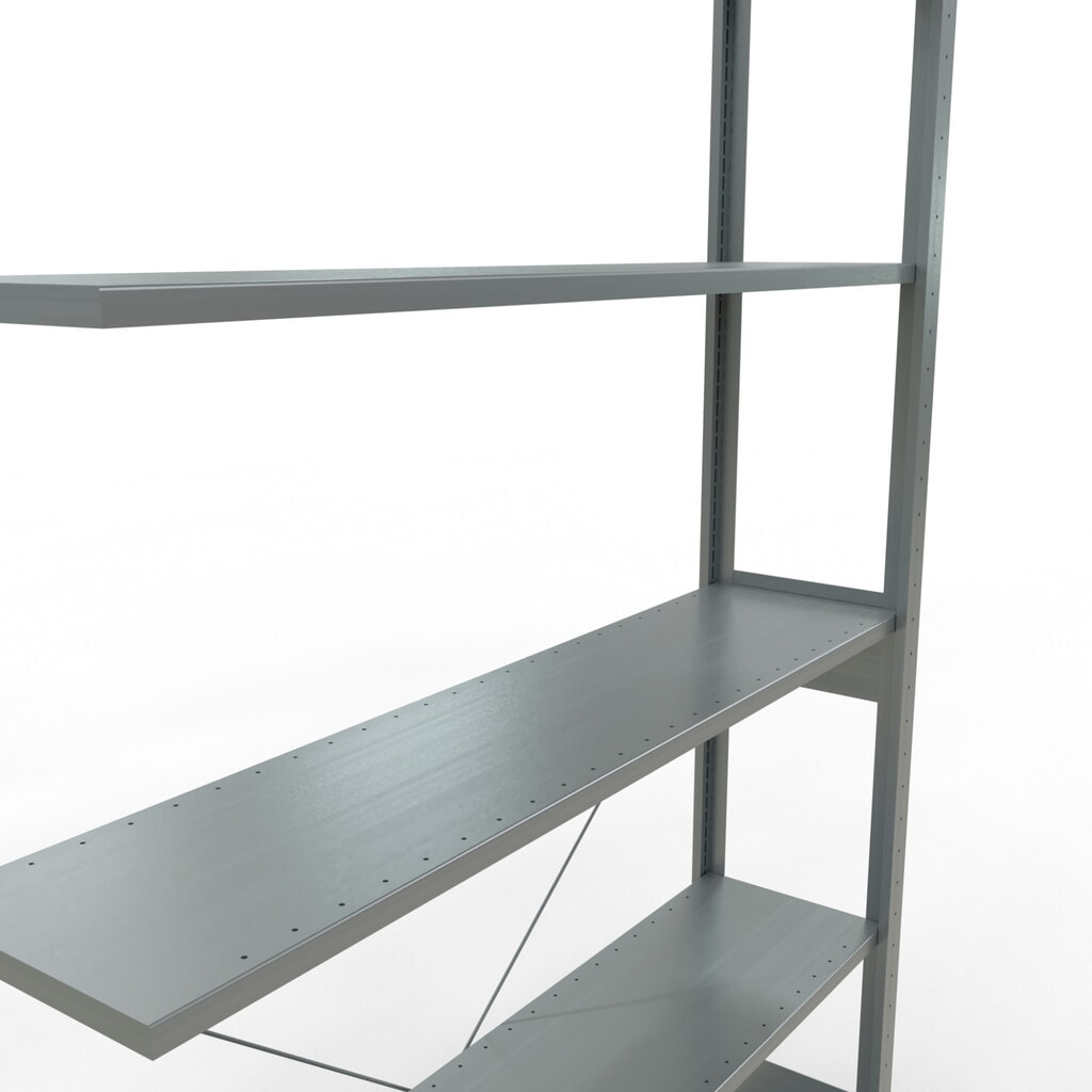 Číslo obrázku produktu 5: Policový regál SCHULTE zasouvací systém, přídavné pole, nosnost police 150 kg, pozinkovaný, VxŠxH 2500 x 1300 x 300 mm