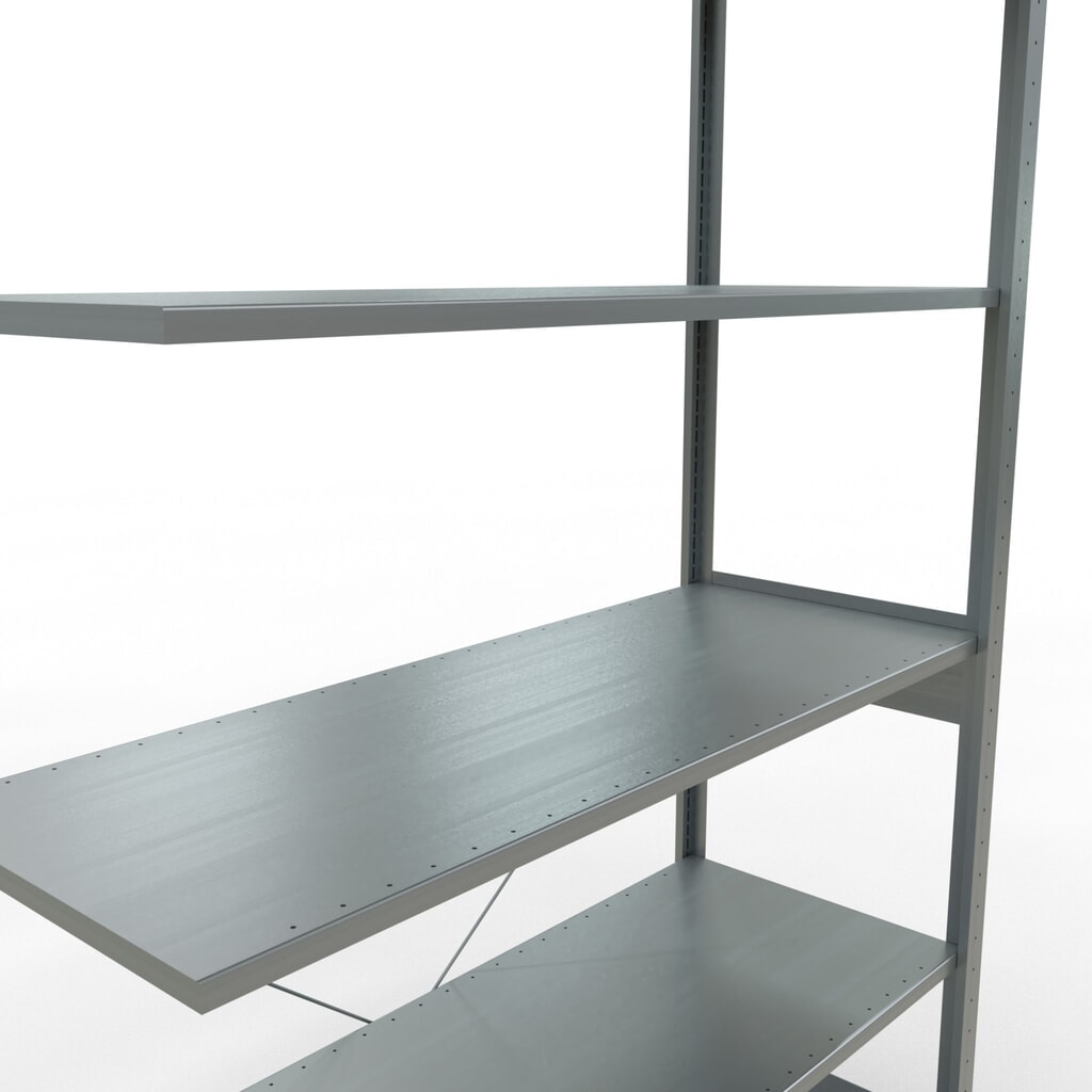 Policový regál SCHULTE zasouvací systém, přídavné pole, nosnost police 150 kg, pozinkovaný, VxŠxH 2500 x 1300 x 500 mm Číslo obrázku produktu 5: Policový regál SCHULTE zasouvací systém, přídavné pole, nosnost police 150 kg, pozinkovaný, VxŠxH 2500 x 1300 x 500 mm