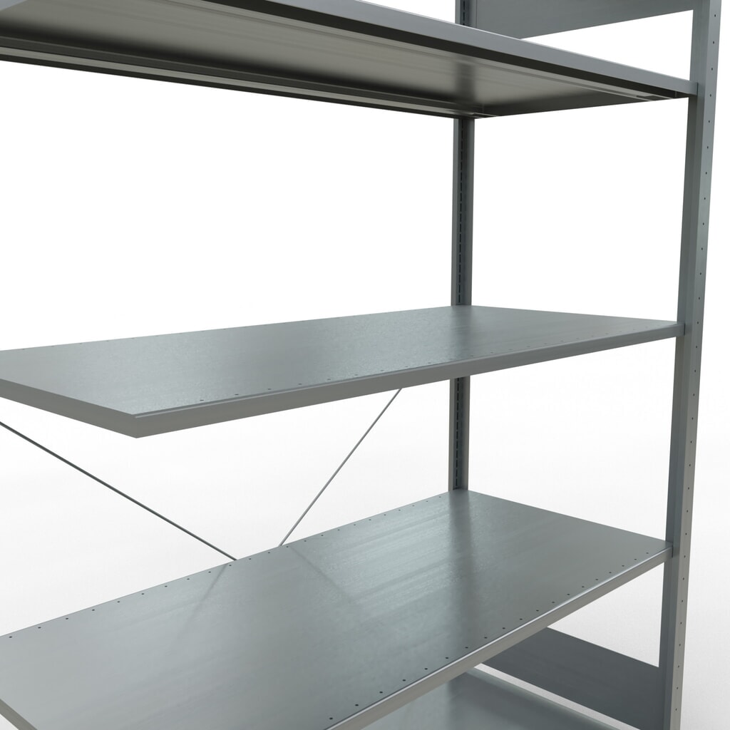 Policový regál SCHULTE zasouvací systém, přídavné pole, nosnost police 150 kg, pozinkovaný, VxŠxH 2000 x 1300 x 600 mm Číslo obrázku produktu 5: Policový regál SCHULTE zasouvací systém, přídavné pole, nosnost police 150 kg, pozinkovaný, VxŠxH 2000 x 1300 x 600 mm