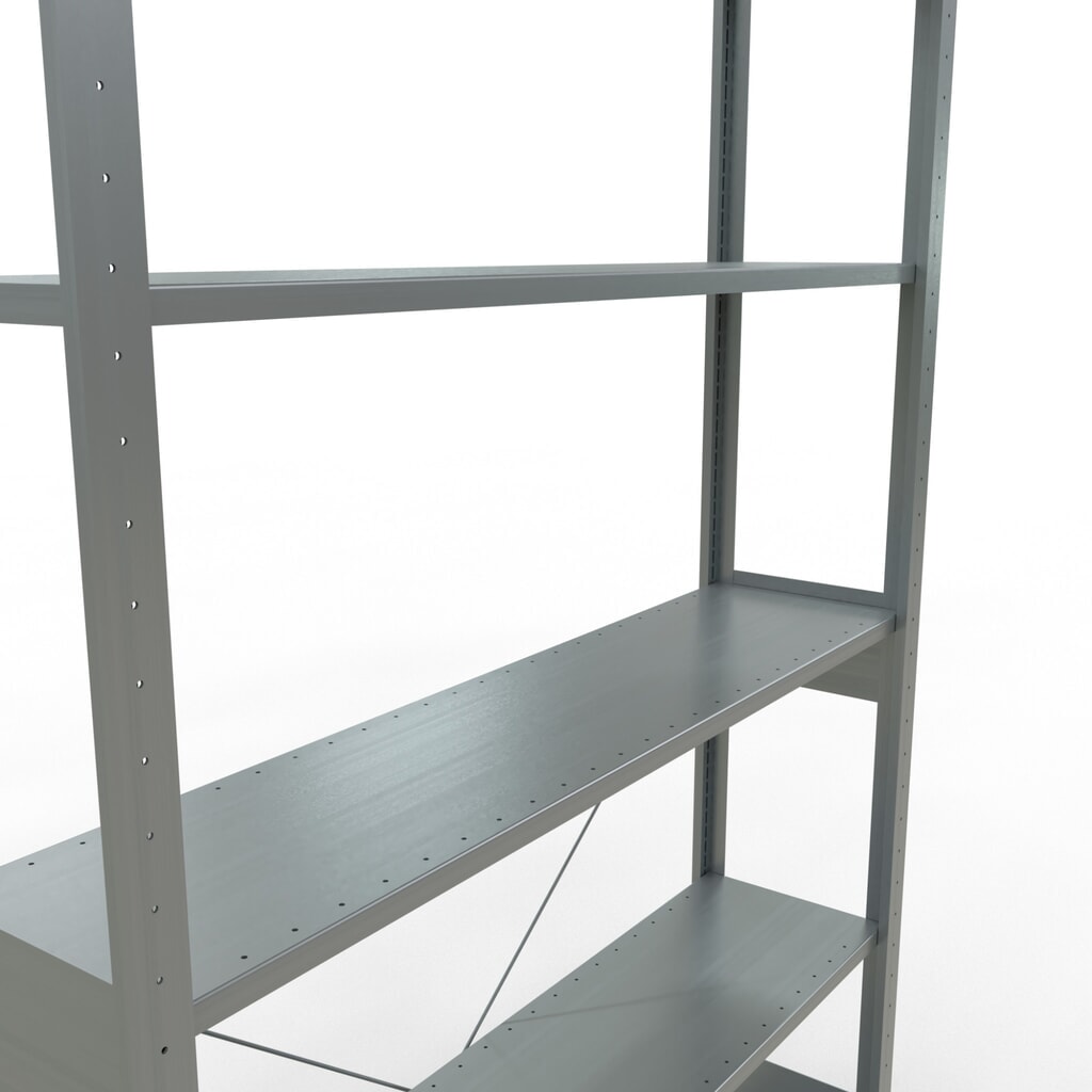 Číslo obrázku produktu 2: Policový regál SCHULTE, pozink, nosnost police 150 kg, VxŠxH 2500 x 1360 x 336 mm