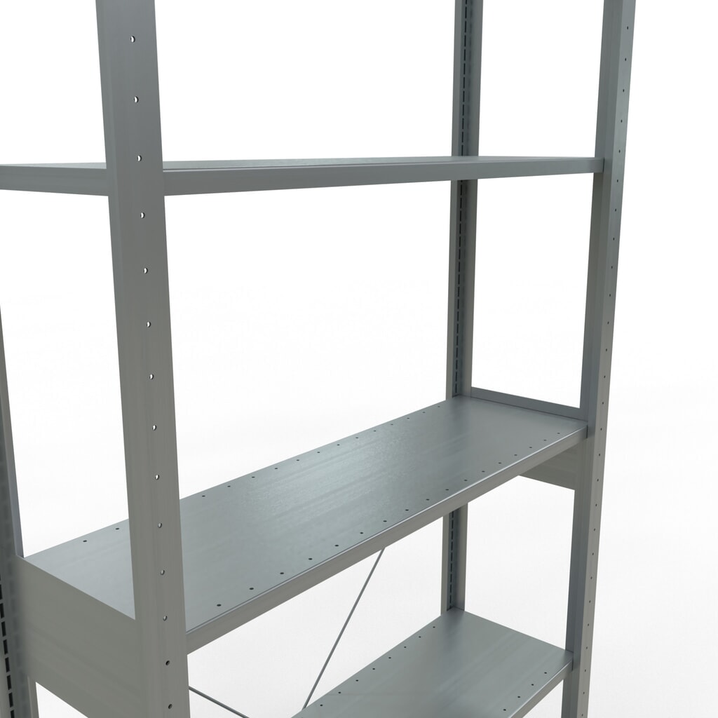 Číslo obrázku produktu 2: Policový regál SCHULTE, pozink, nosnost police 150 kg, VxŠxH 2500 x 1060 x 336 mm