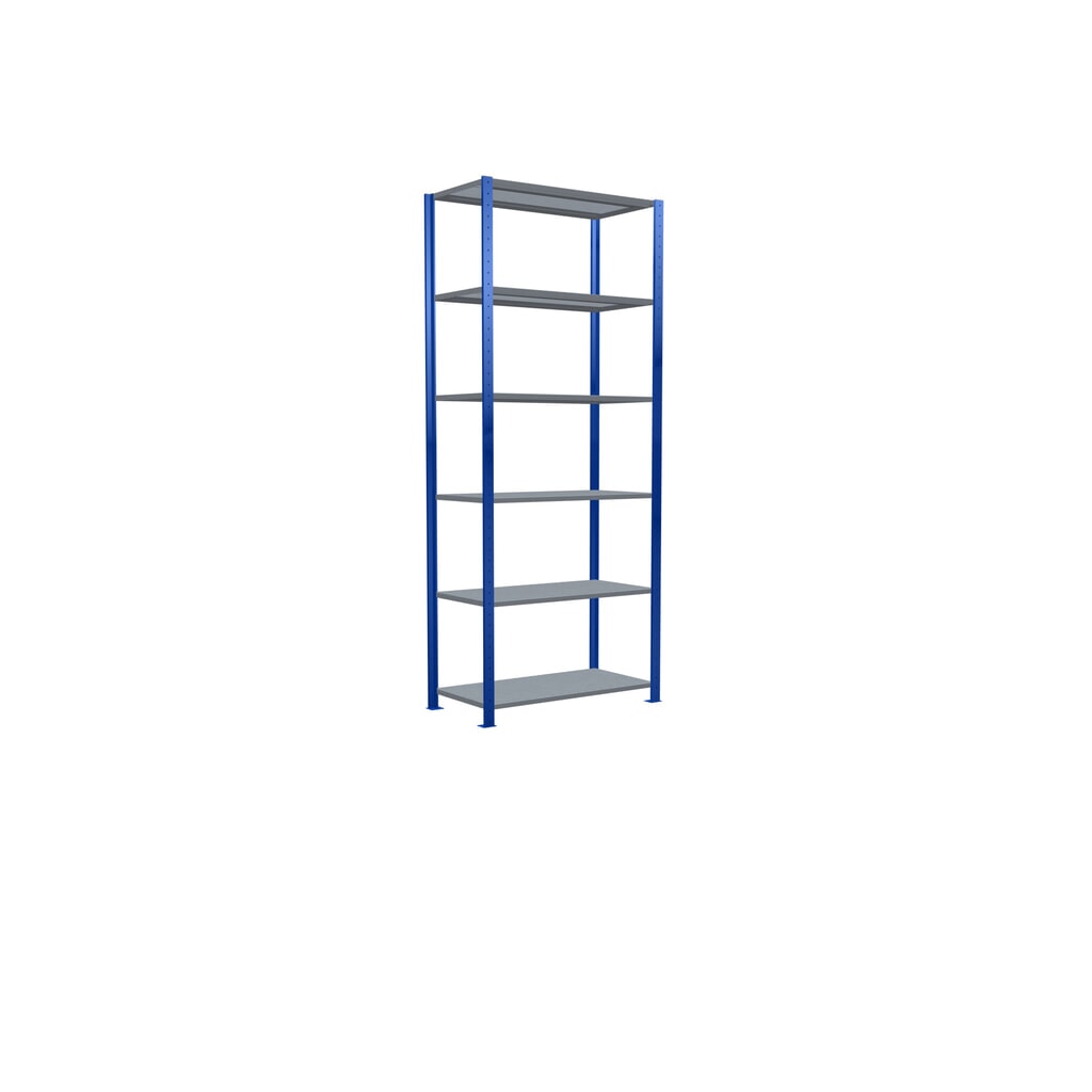 Číslo obrázku produktu 5: Policový regál SCHULTE, hořcová modř / pozink, nosnost police 150 kg, VxŠxH 2500 x 1 060 x 536 mm