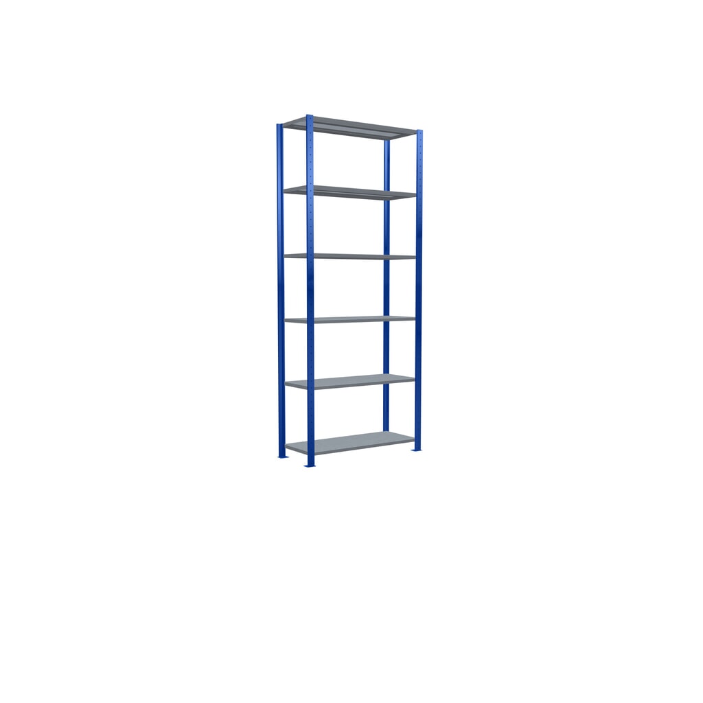 Číslo obrázku produktu 5: Policový regál SCHULTE, hořcová modř / pozink, nosnost police 150 kg, VxŠxH 2500 x 1 060 x 436 mm