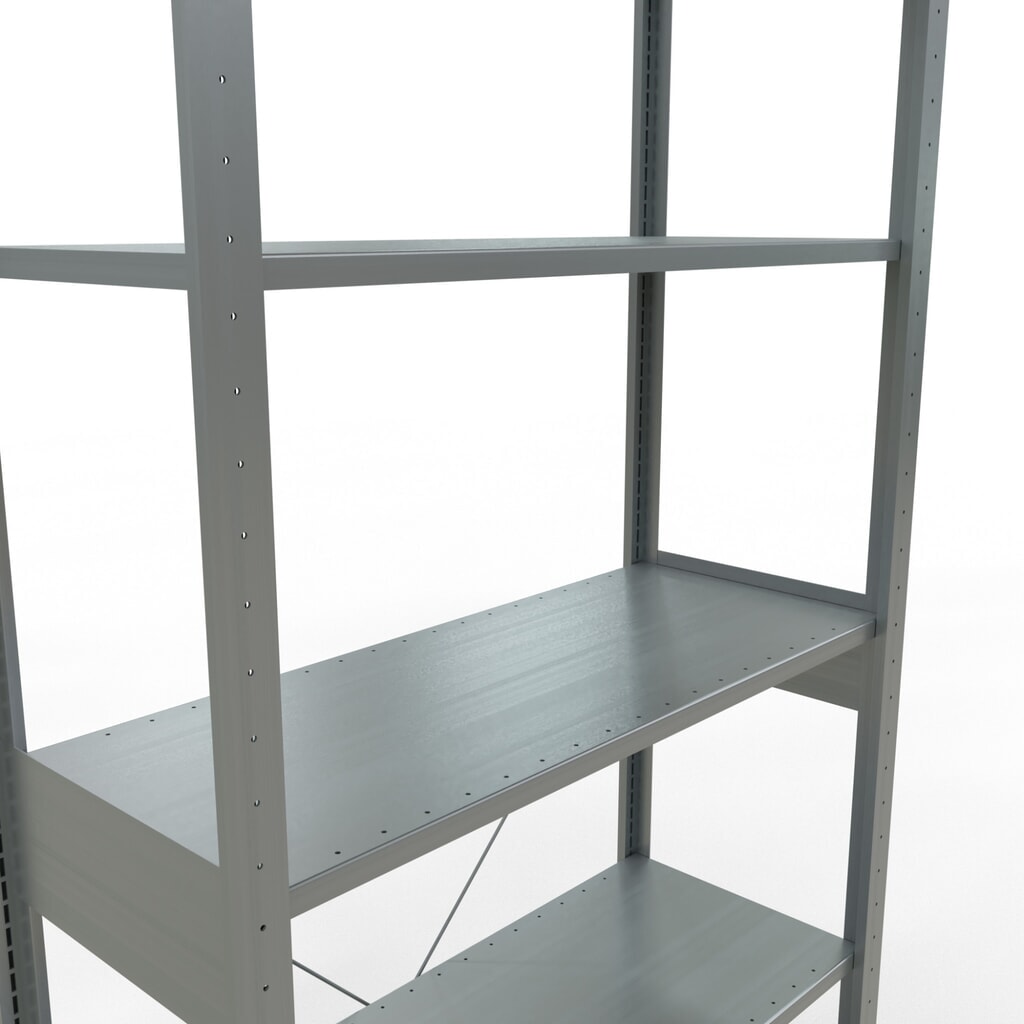 Číslo obrázku produktu 5: Policový regál SCHULTE, pozink, nosnost police 150 kg, VxŠxH 2500 x 1060 x 436 mm