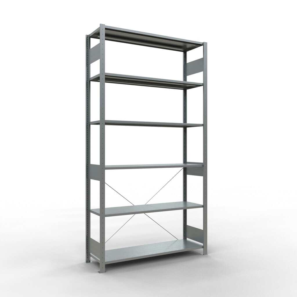 Obrázek produktu: Policový regál SCHULTE, pozink, nosnost police 150 kg, VxŠxH 2500 x 1360 x 436 mm