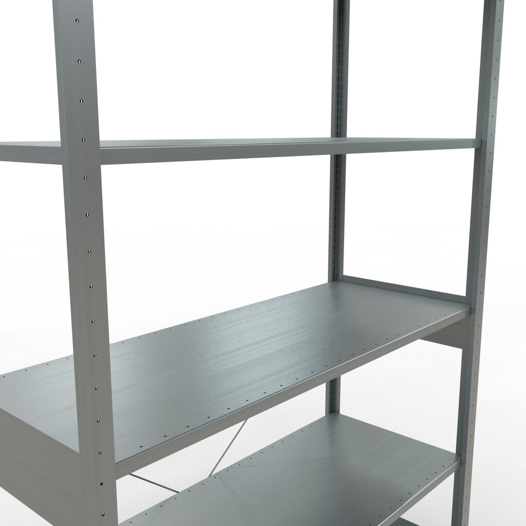 Číslo obrázku produktu 5: Policový regál SCHULTE, pozink, nosnost police 150 kg, VxŠxH 2500 x 1360 x 536 mm