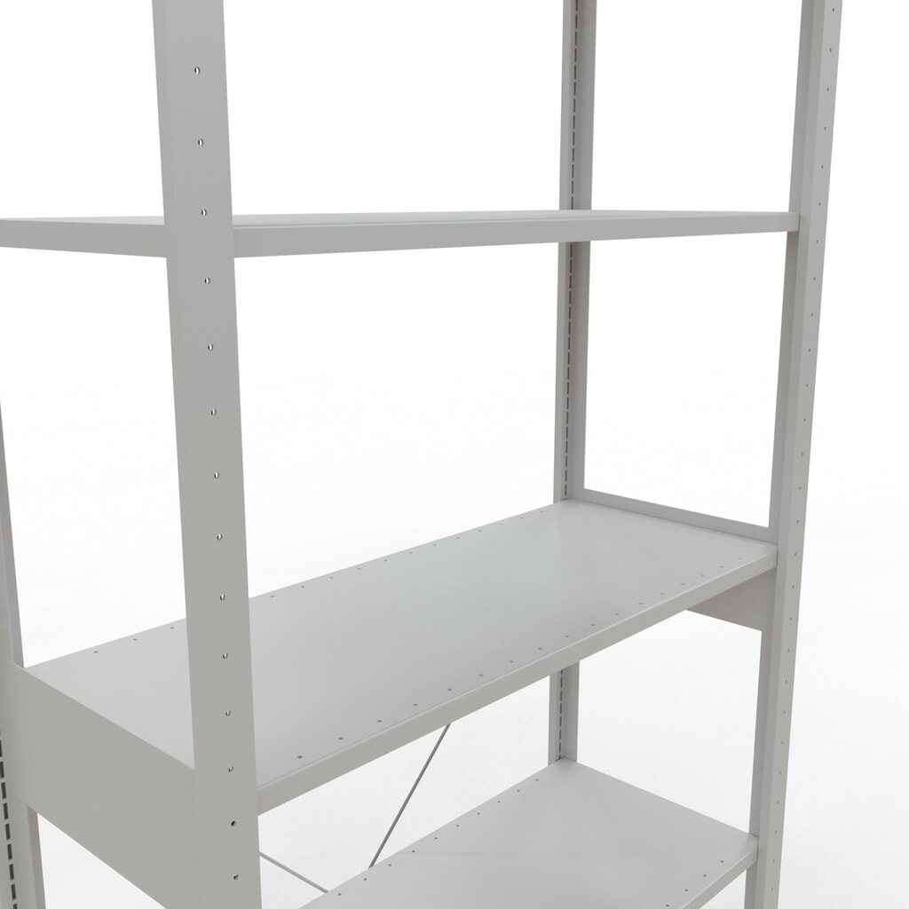 Číslo obrázku produktu 5: Policový regál SCHULTE, šeď světlá, nosnost police 150 kg, VxŠxH 2500 x 1 060 x 436 mm