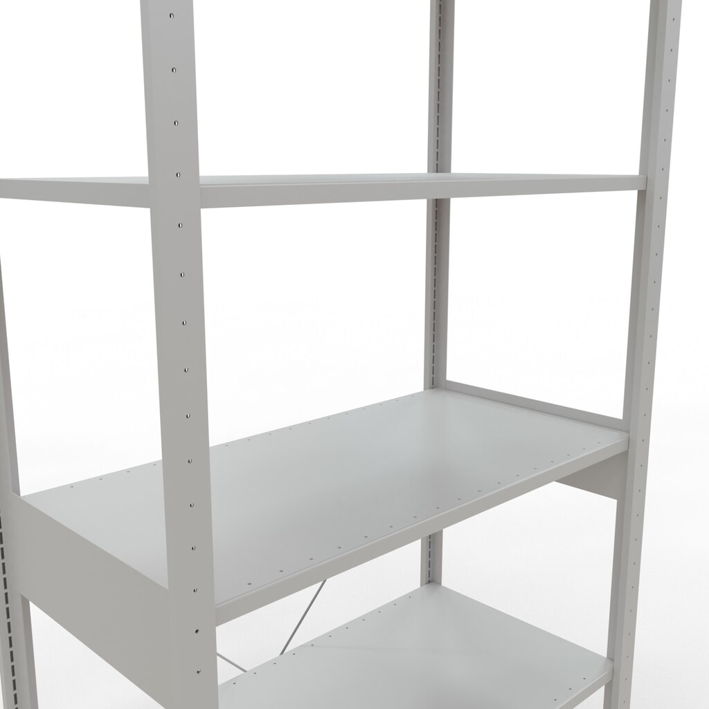 Policový regál SCHULTE, šeď světlá, nosnost police 150 kg, VxŠxH 2500 x 1 060 x 536 mm Číslo obrázku produktu 5: Policový regál SCHULTE, šeď světlá, nosnost police 150 kg, VxŠxH 2500 x 1 060 x 536 mm